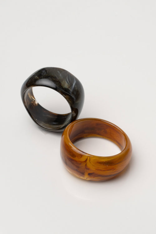 Amber Tortoise Shell Bracelet Set