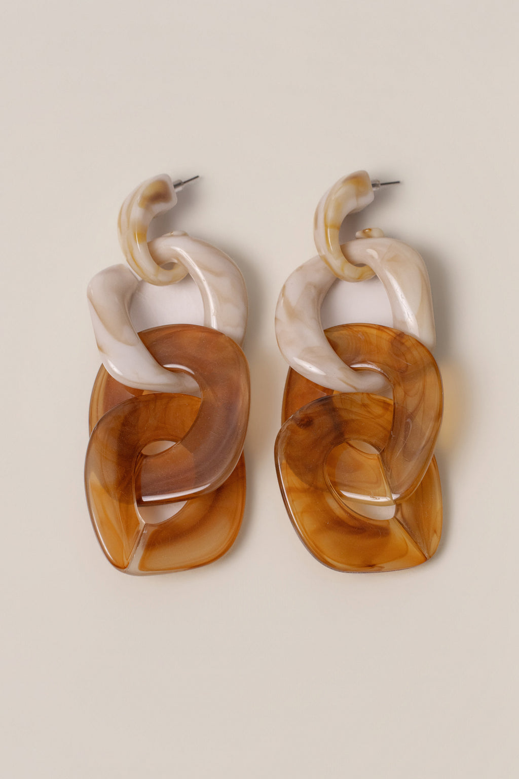 Brown Escape Link Earrings