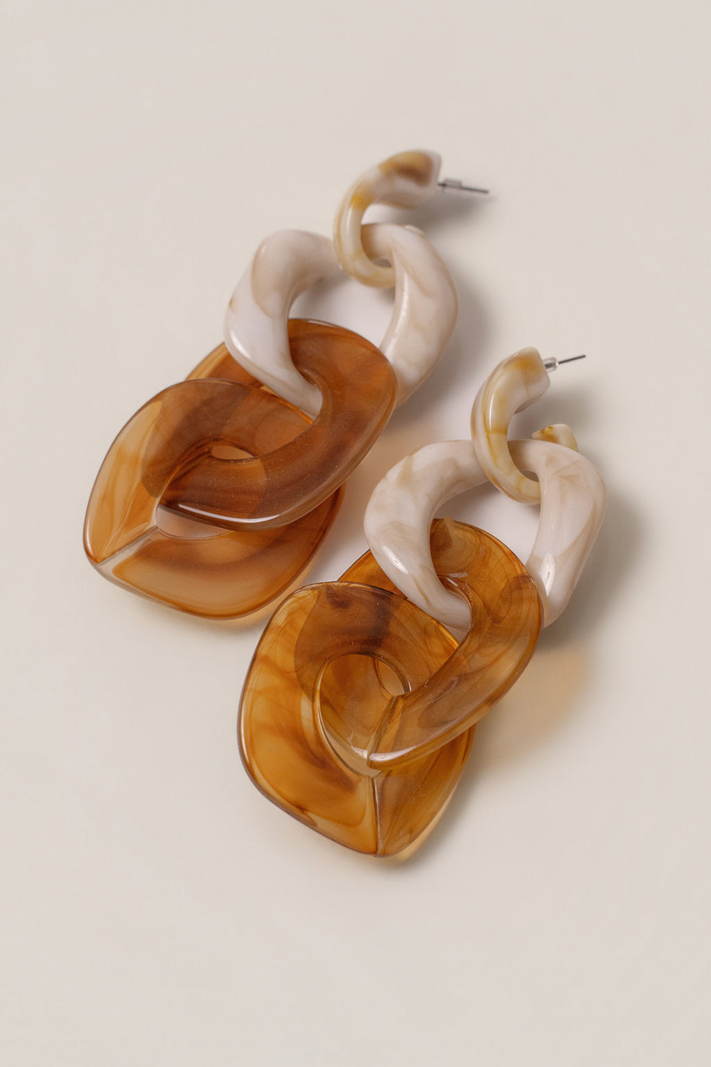 Brown Escape Link Earrings