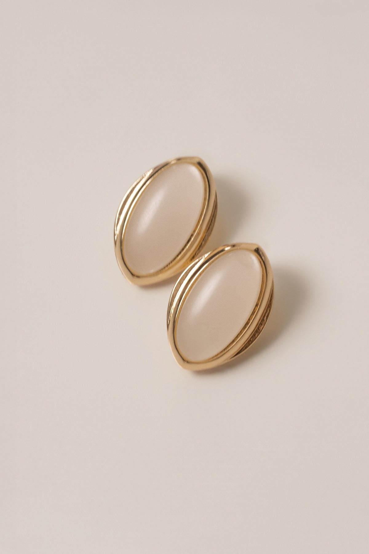 Ivory First Impression Oval Earrings
