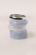 Blue Marbled Resin Bangle Set