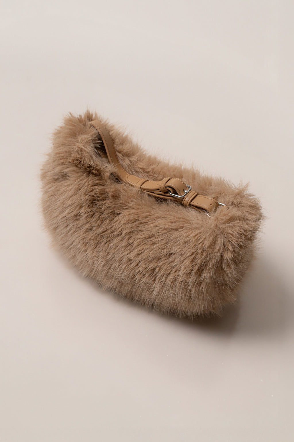 Beige Soft Season Faux Fur Bag