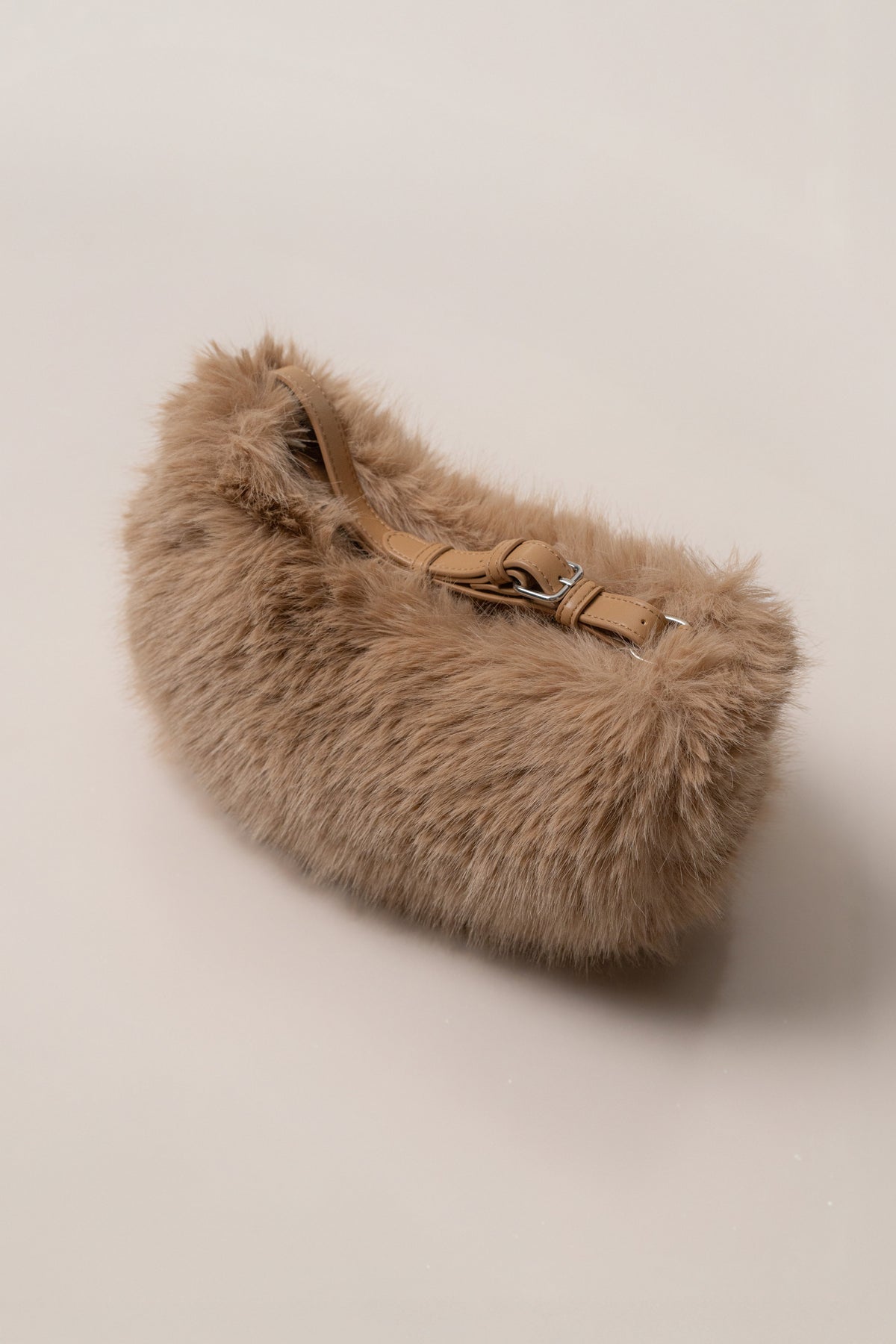 Beige Soft Season Faux Fur Bag