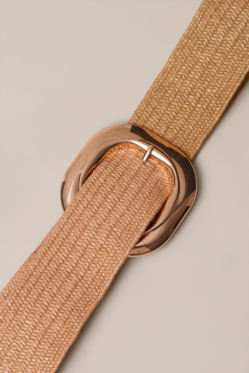 Khaki Natural Frame Buckle Belt