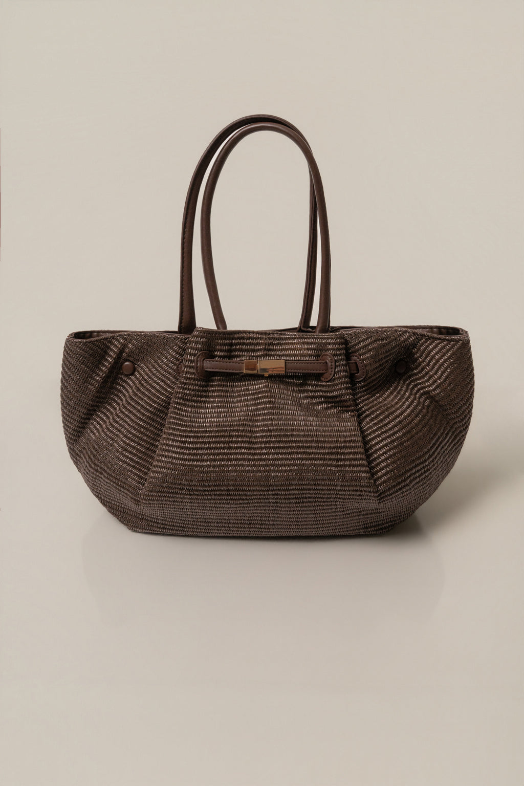 Chocolate Lana Woven Handbag
