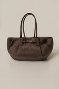 Chocolate Lana Woven Handbag