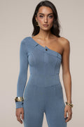 Medium Wash Button Me Up Bodysuit