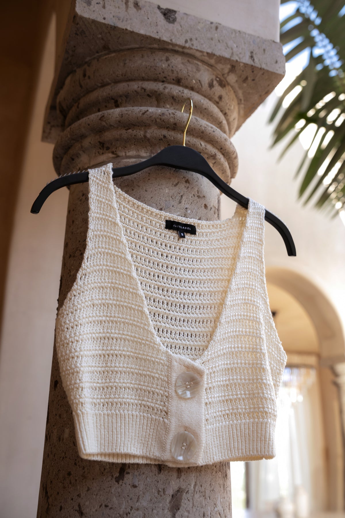 Ivory Salmah Crochet Top