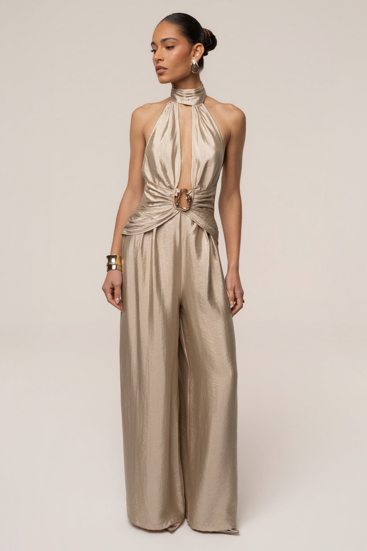 Gold Accent Jumpsuit