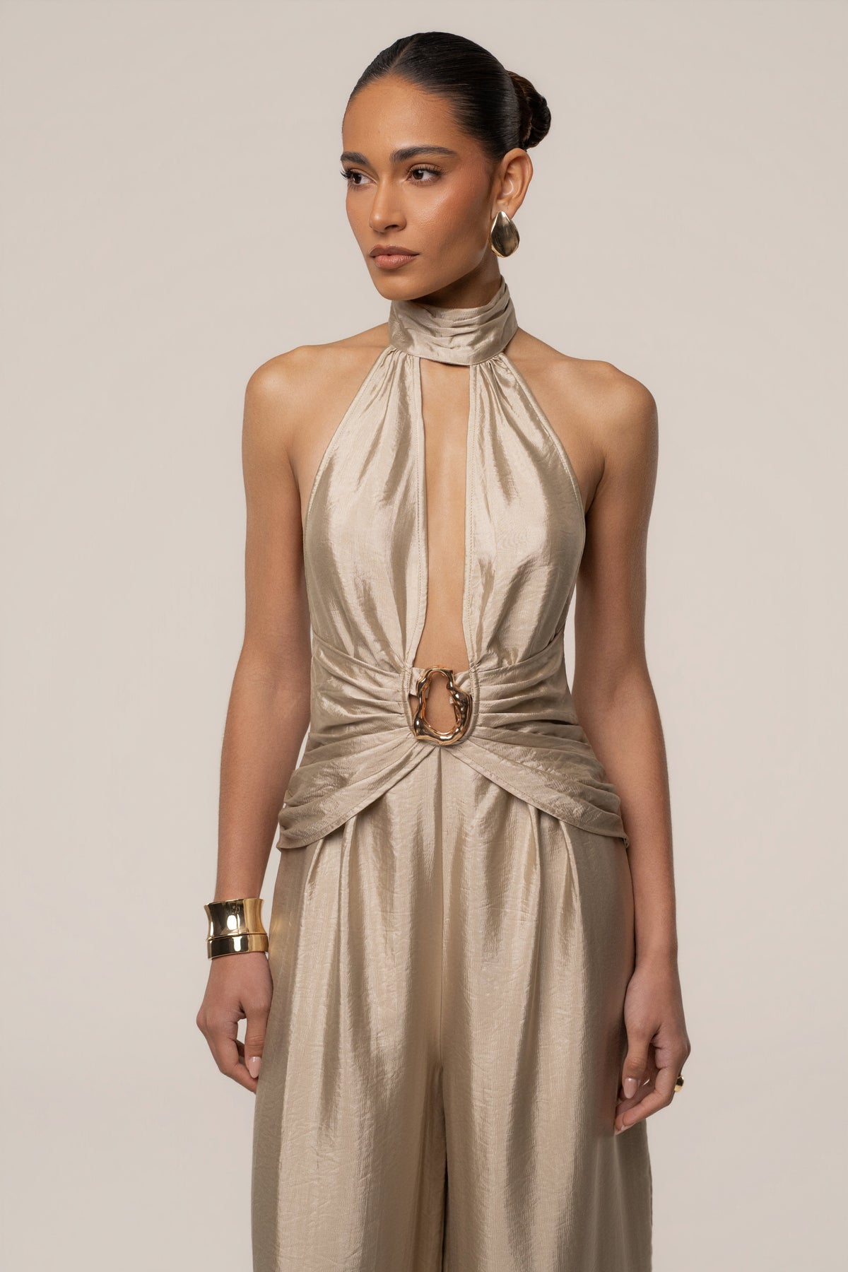Gold Accent Jumpsuit