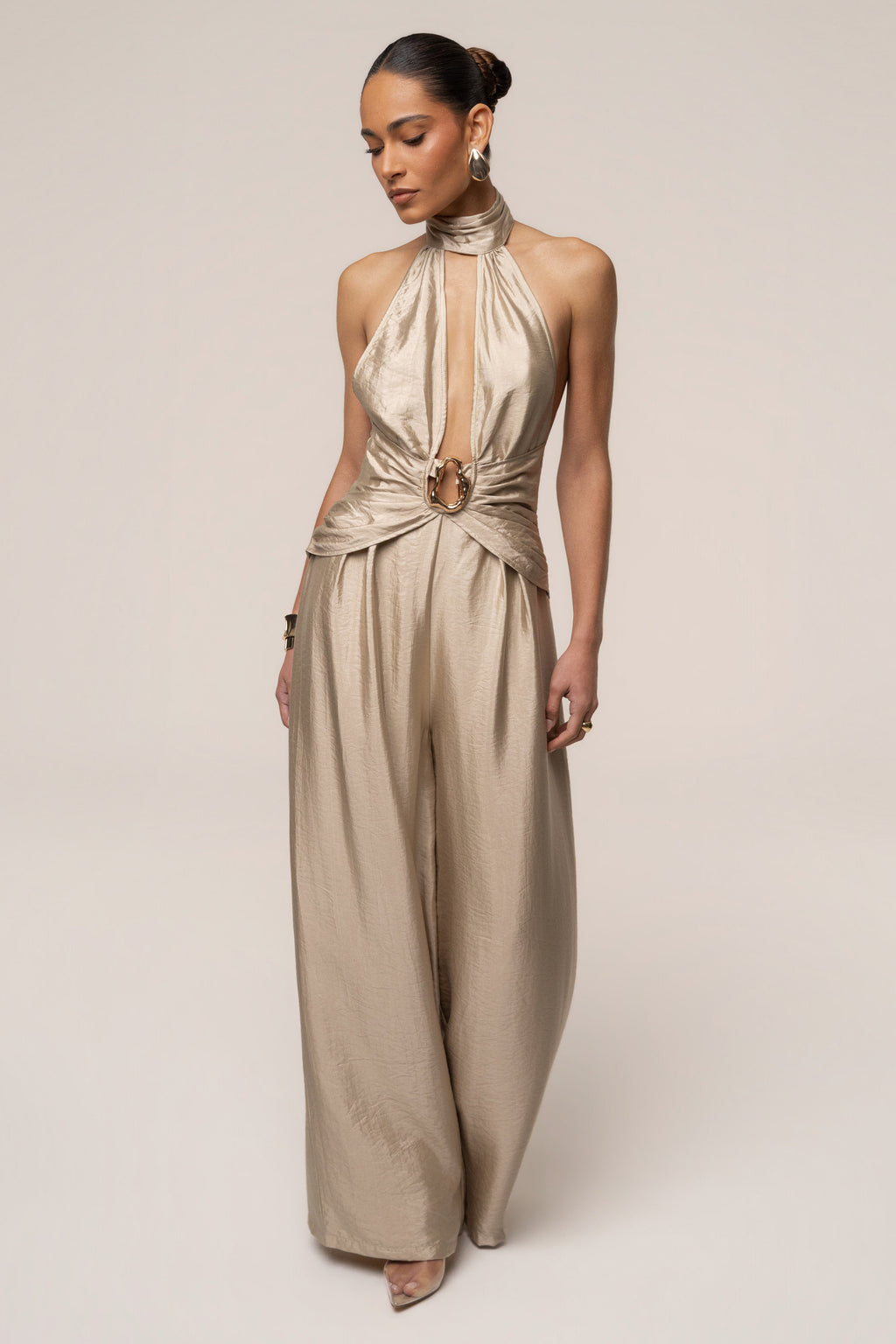 Gold Accent Jumpsuit