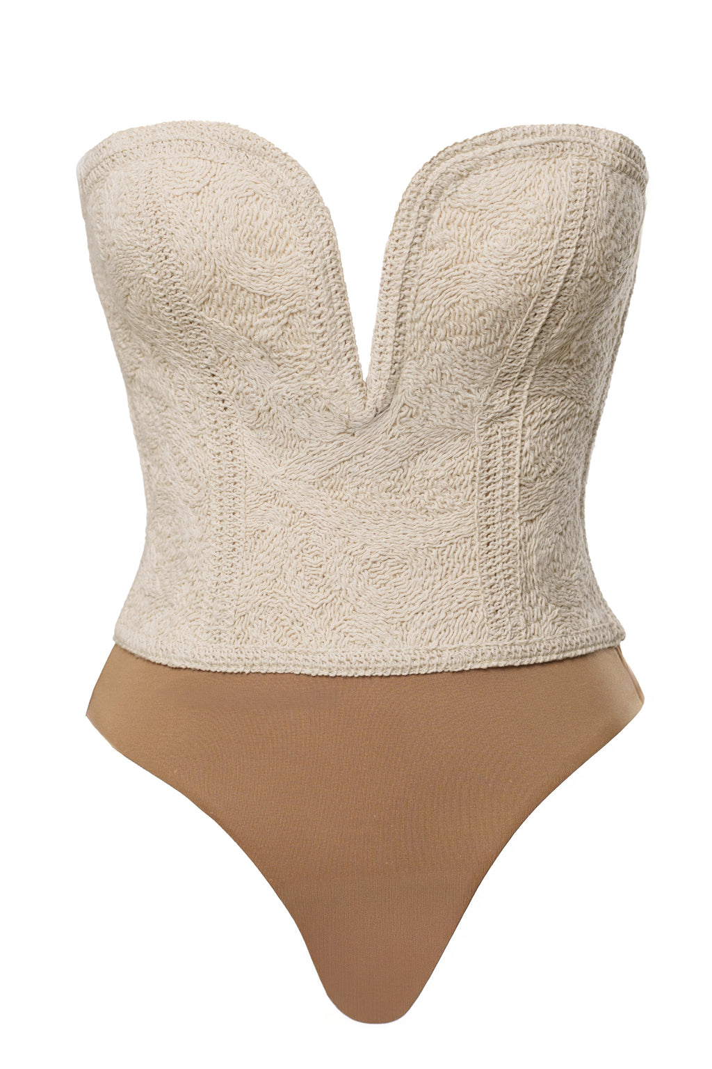 Ecru Serene Coast Texture Bodysuit