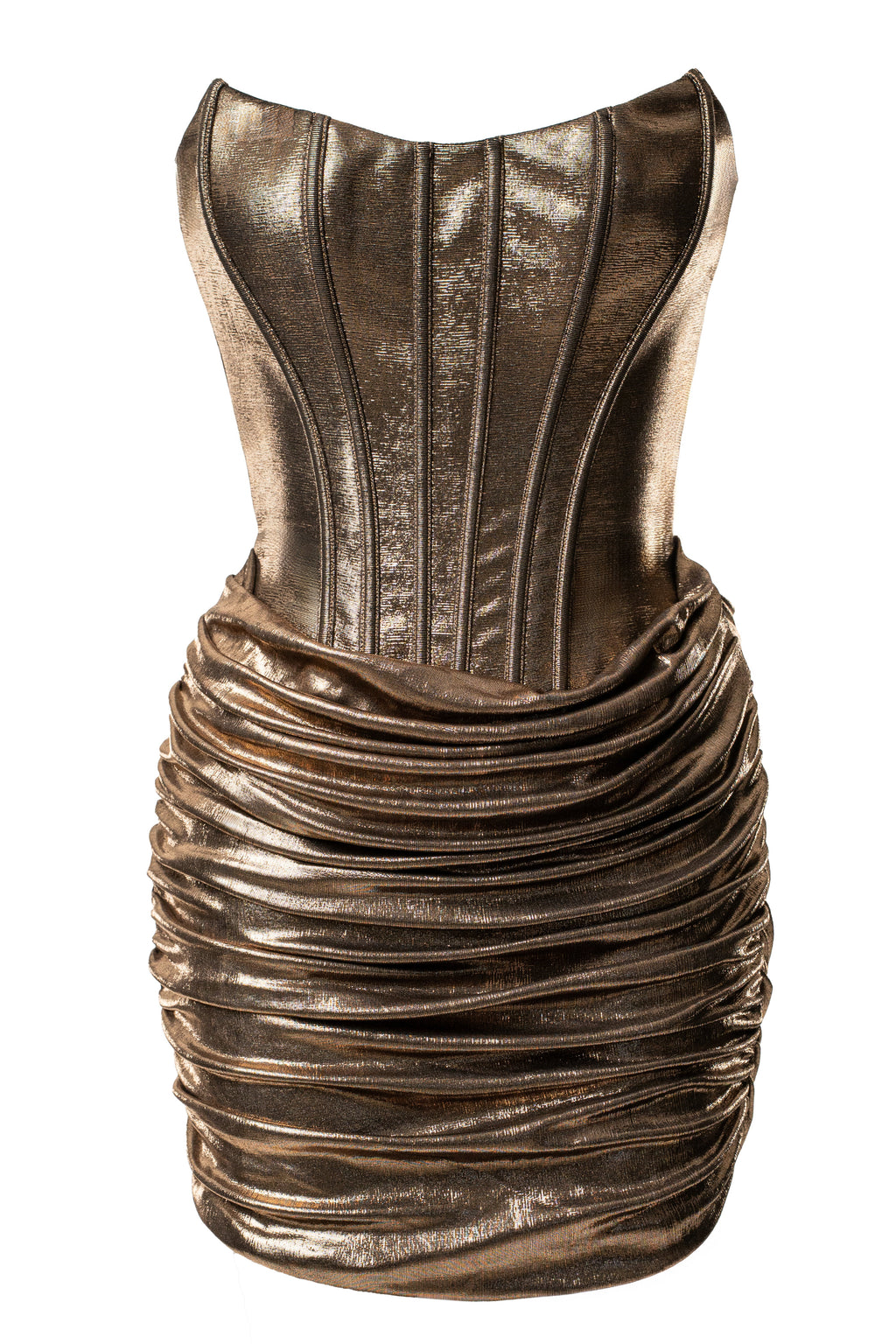 Bronze Corset Mini Dress