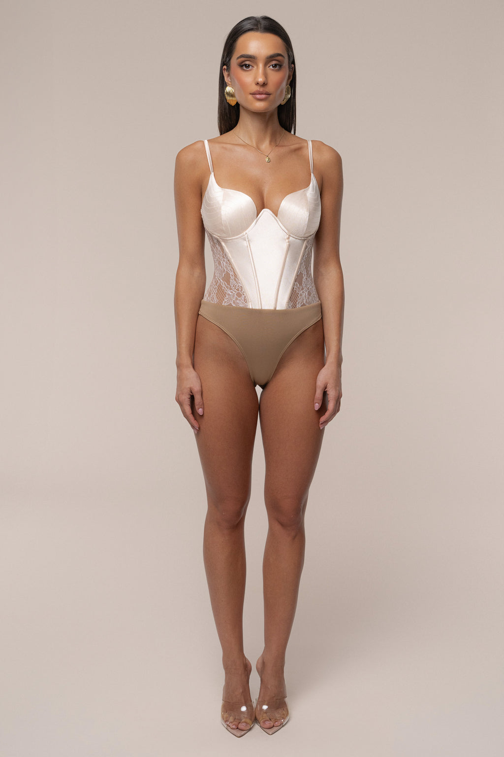 Champagne Incomparable Lace Bodysuit