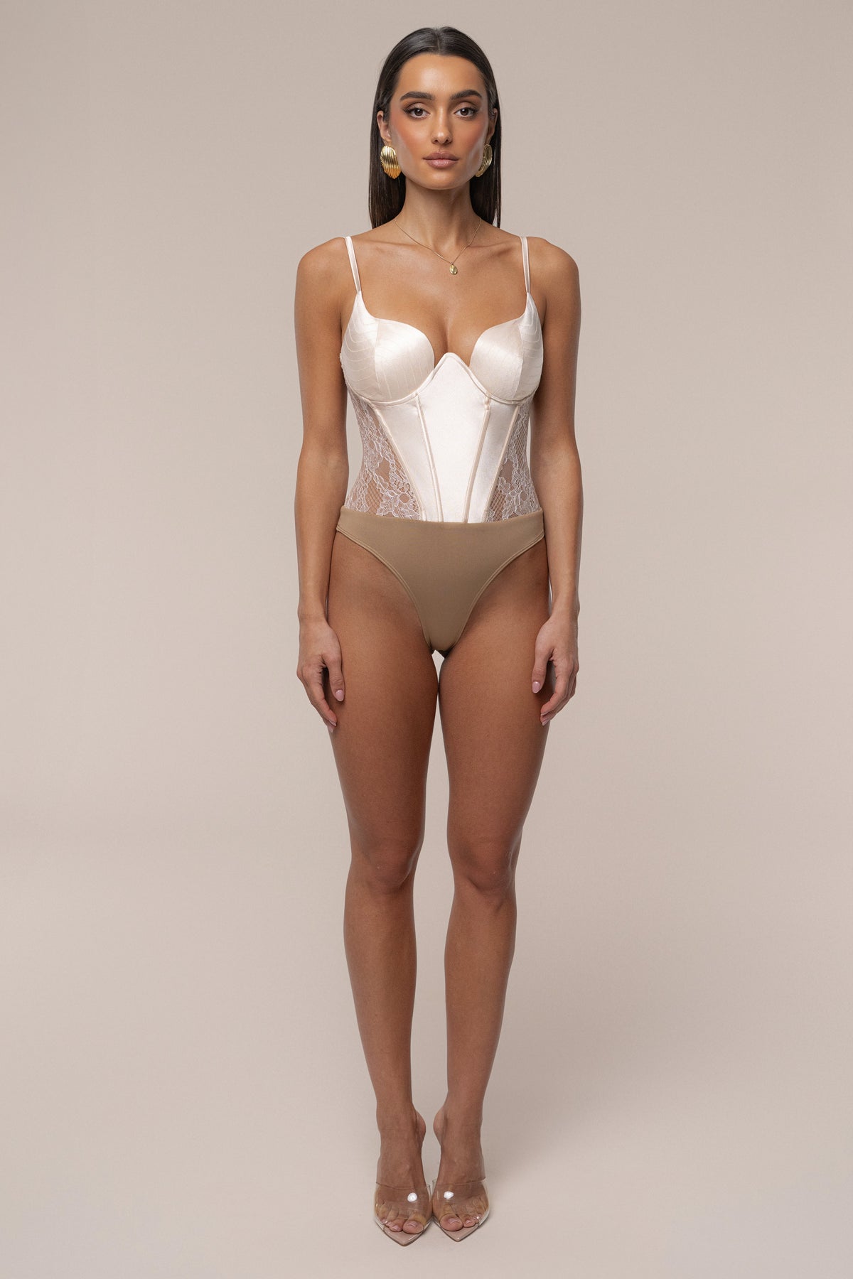 Champagne Incomparable Lace Bodysuit