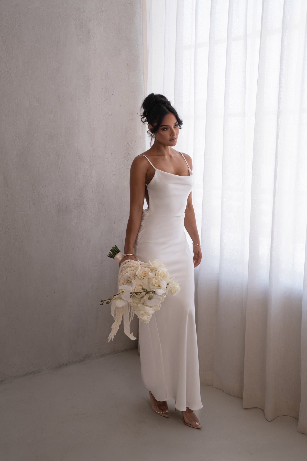 Ivory Down The Aisle Satin Gown