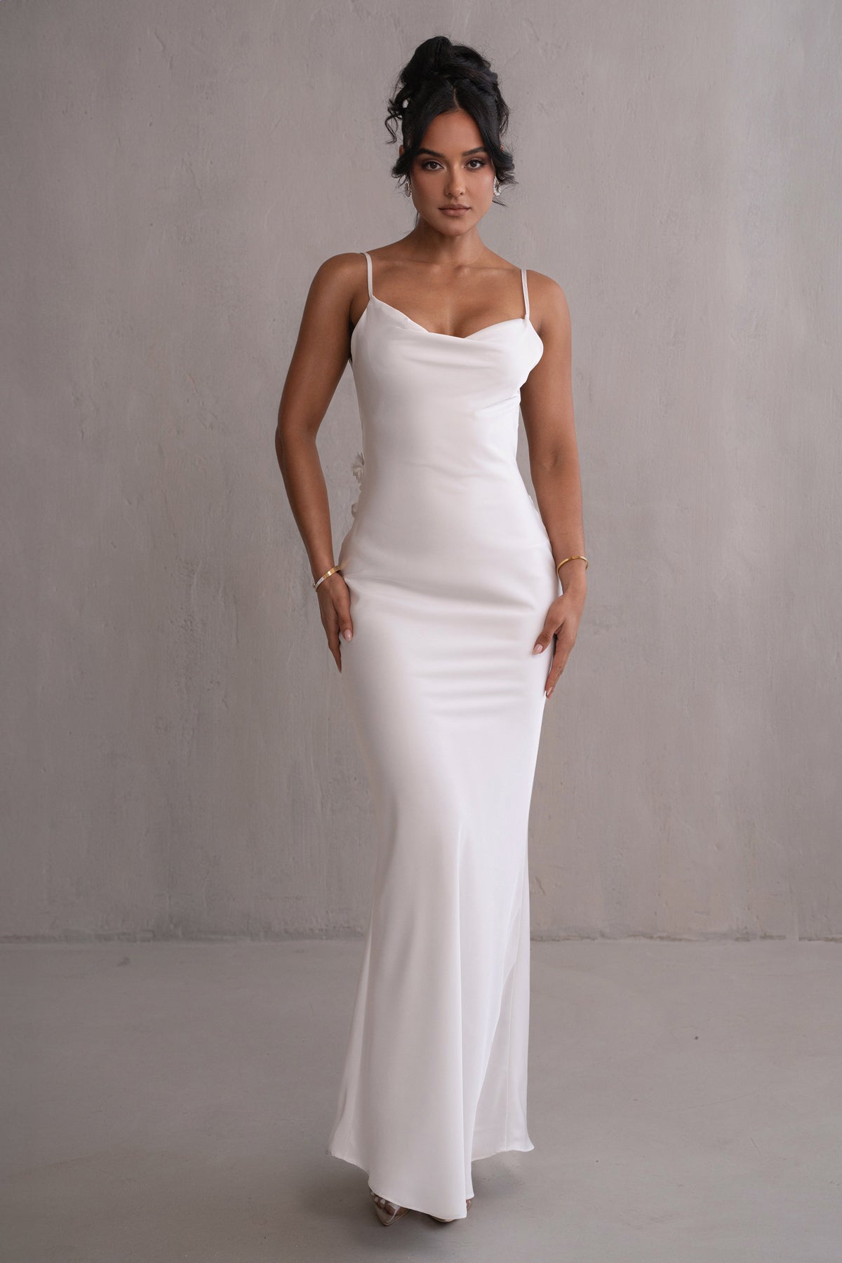 Ivory Down The Aisle Satin Gown