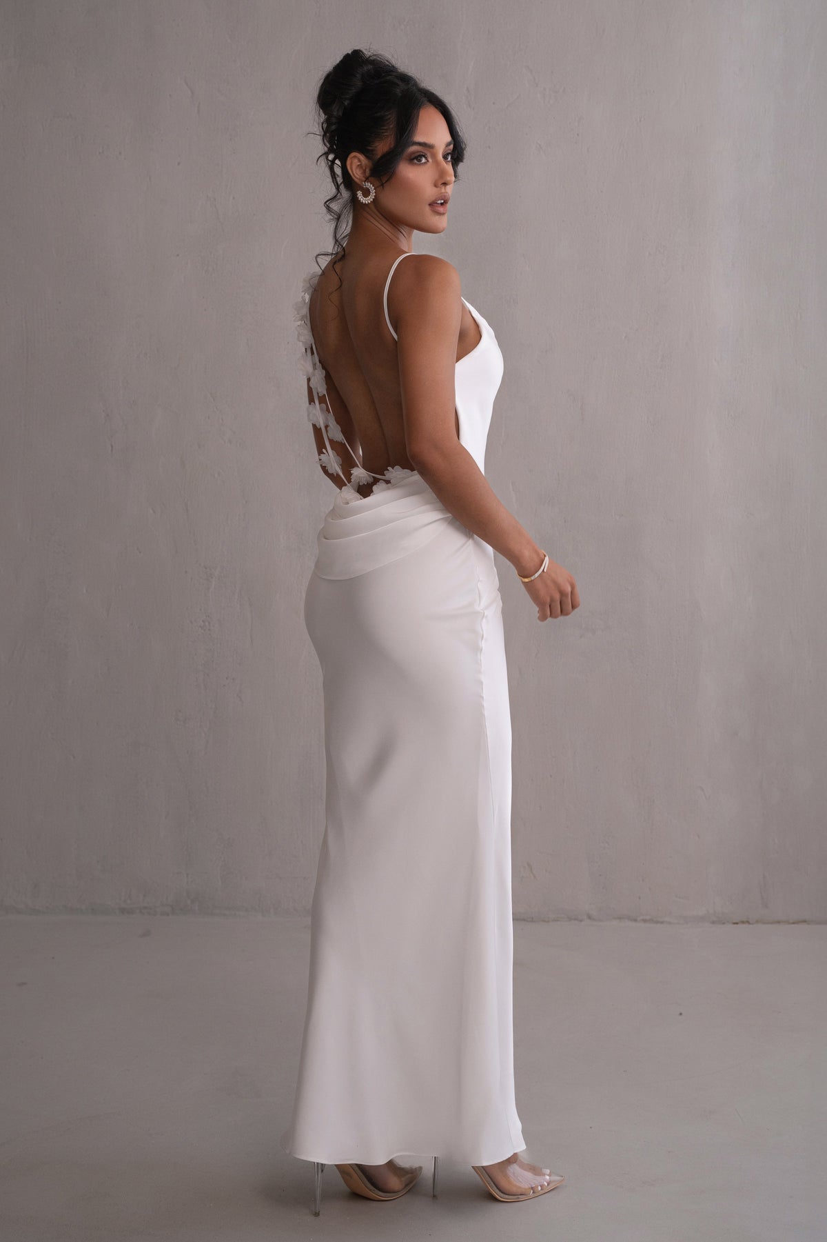 Ivory Down The Aisle Satin Gown