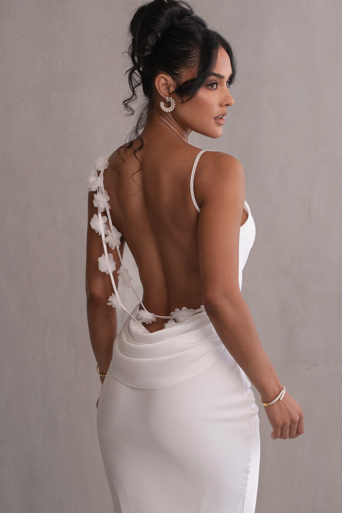 Ivory Down The Aisle Satin Gown
