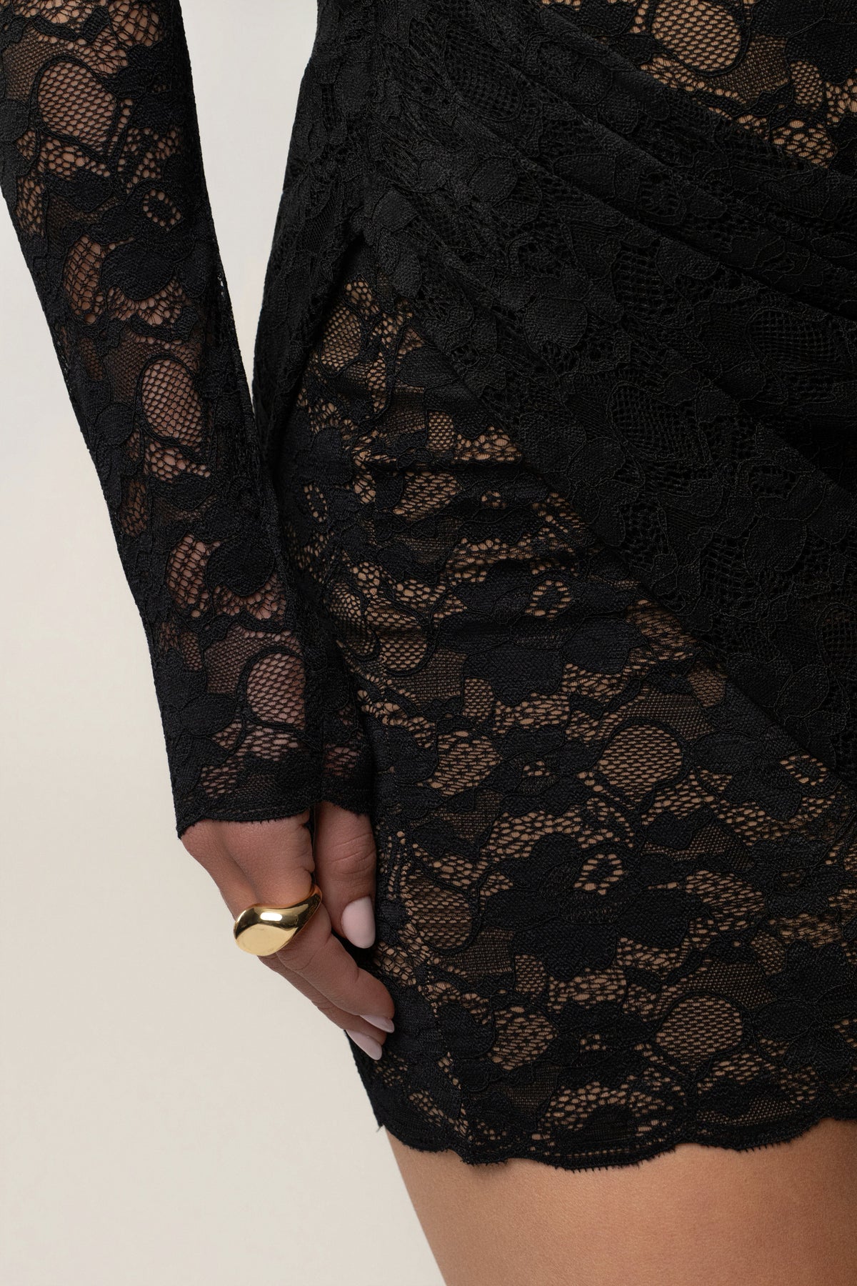 Black Midnight Romance Lace Dress