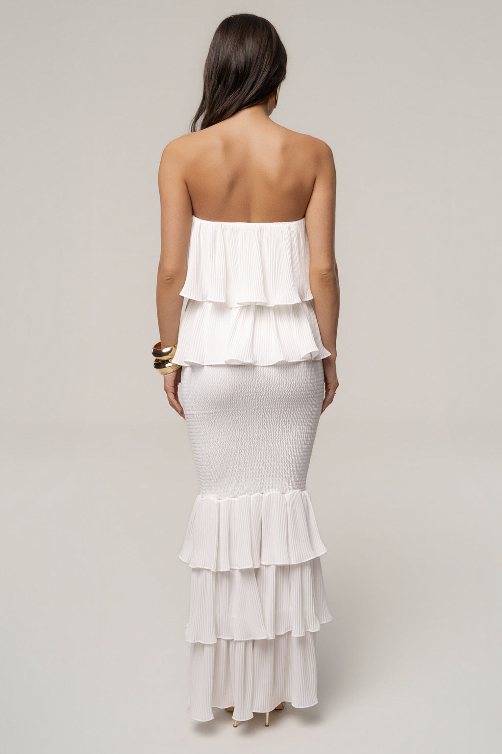 Ivory Casa Blanca Ruffle Dress