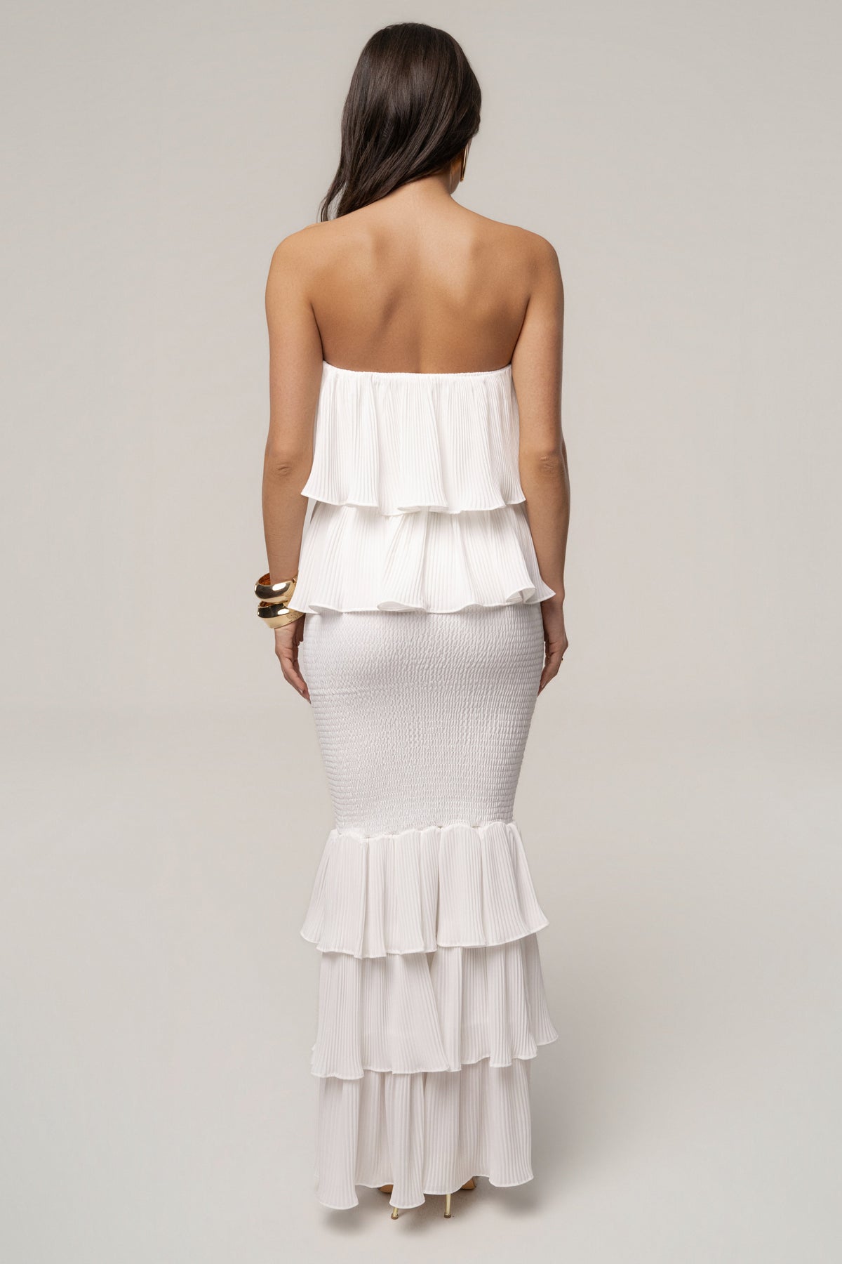 Ivory Casa Blanca Ruffle Dress