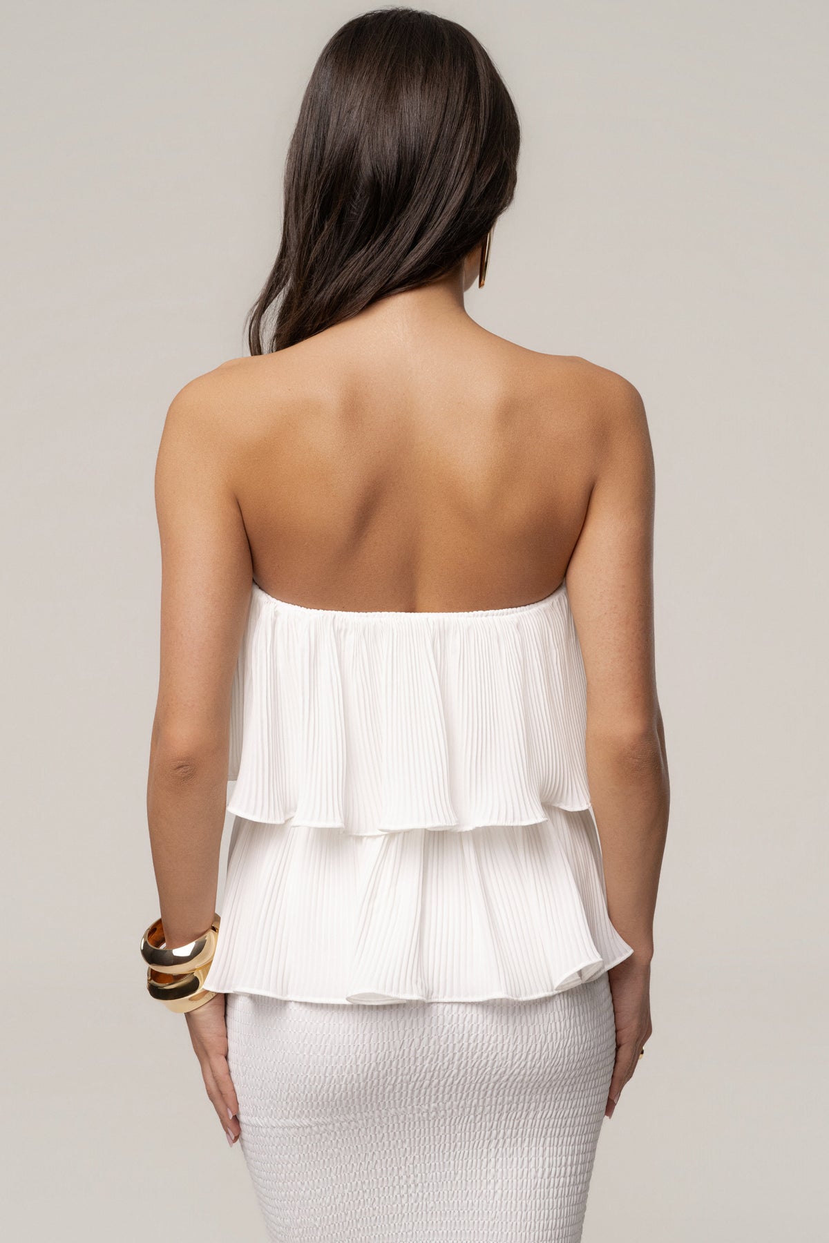 Ivory Casa Blanca Ruffle Dress
