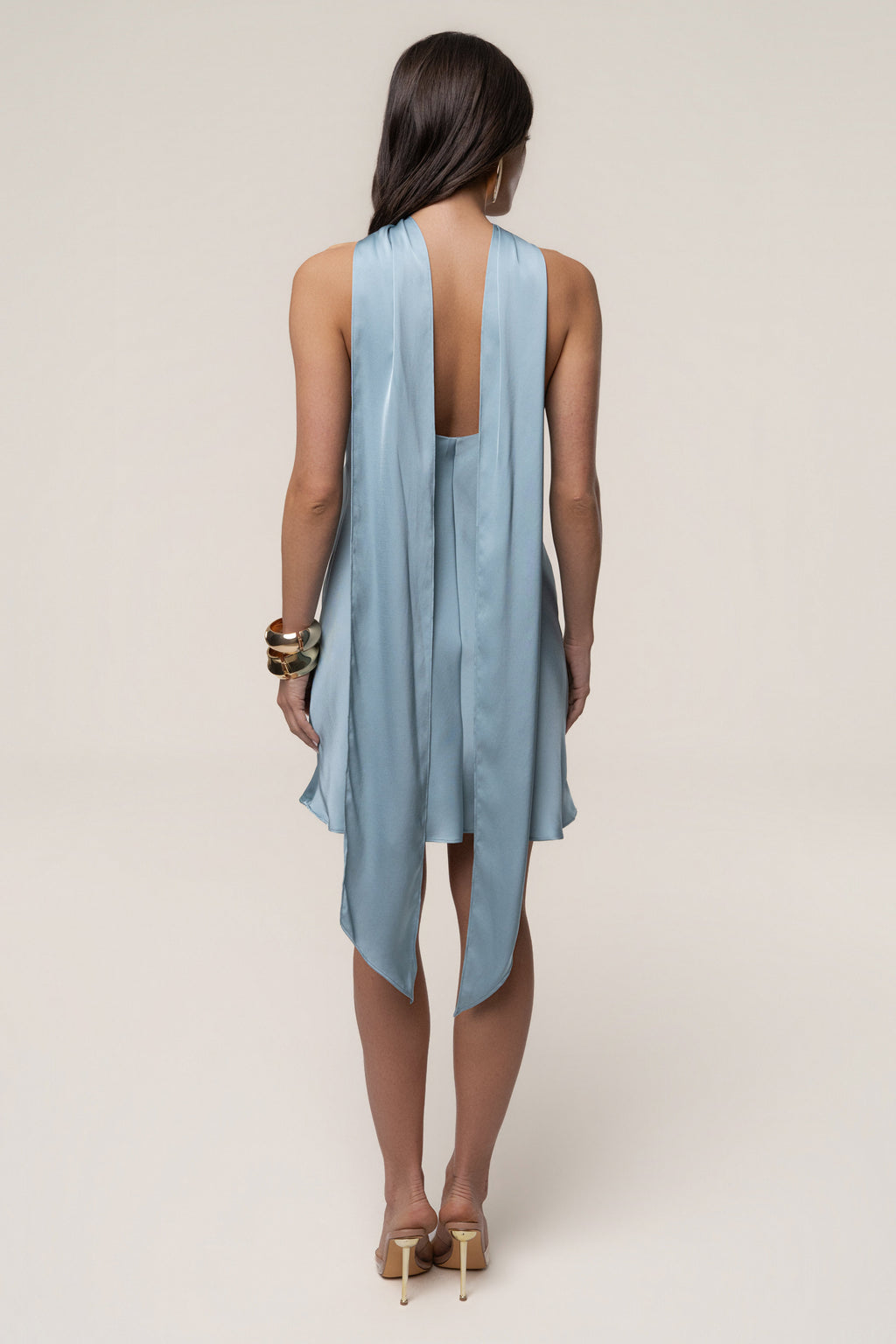 Blue Jasmine Drape Mini Dress