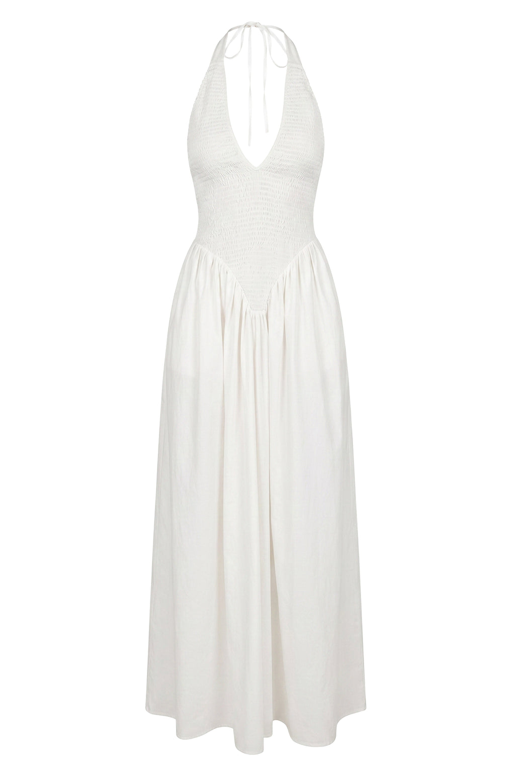 Ivory Madrid Halter Maxi Dress