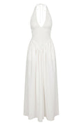 Ivory Madrid Halter Maxi Dress