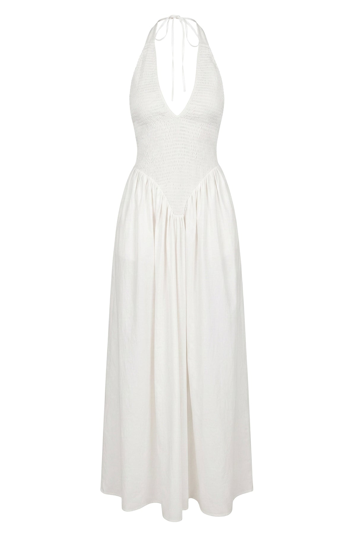 Ivory Madrid Halter Maxi Dress
