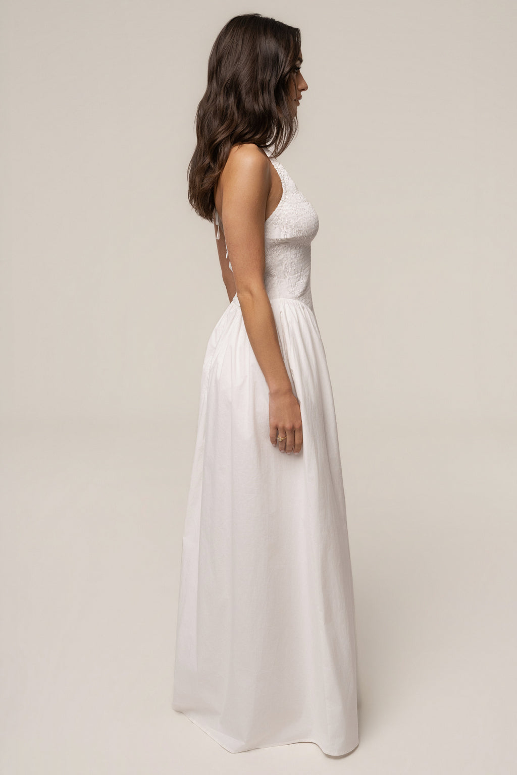 Ivory Madrid Halter Maxi Dress