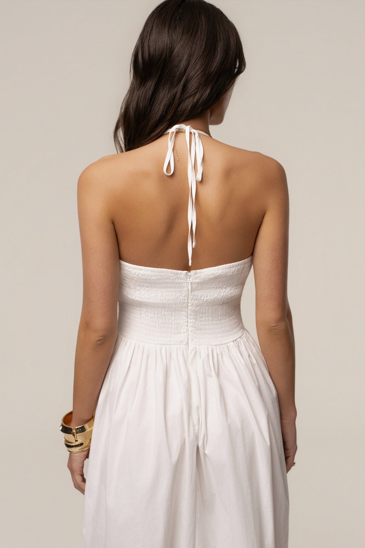 Ivory Madrid Halter Maxi Dress