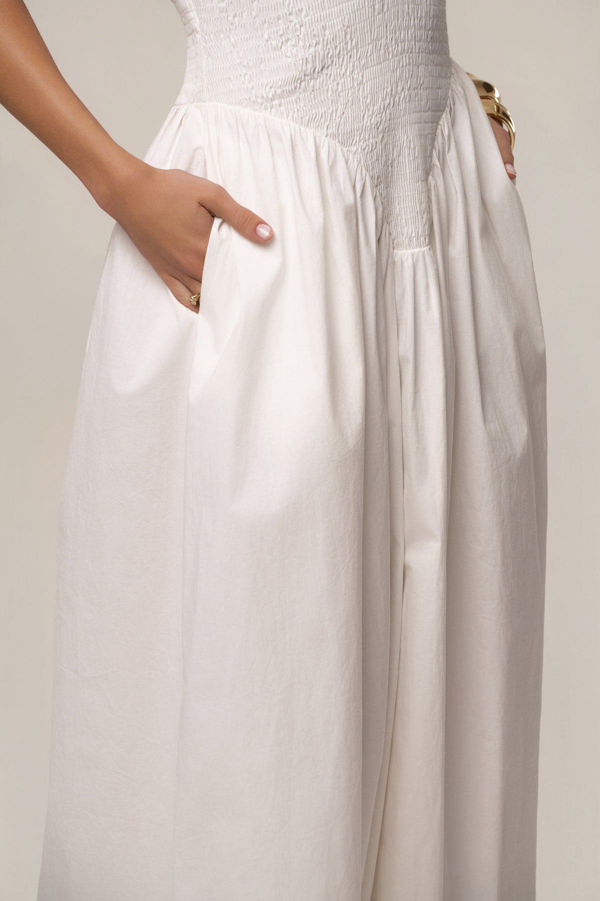 Ivory Madrid Halter Maxi Dress