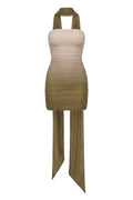Green Romance Scarf Mini Dress