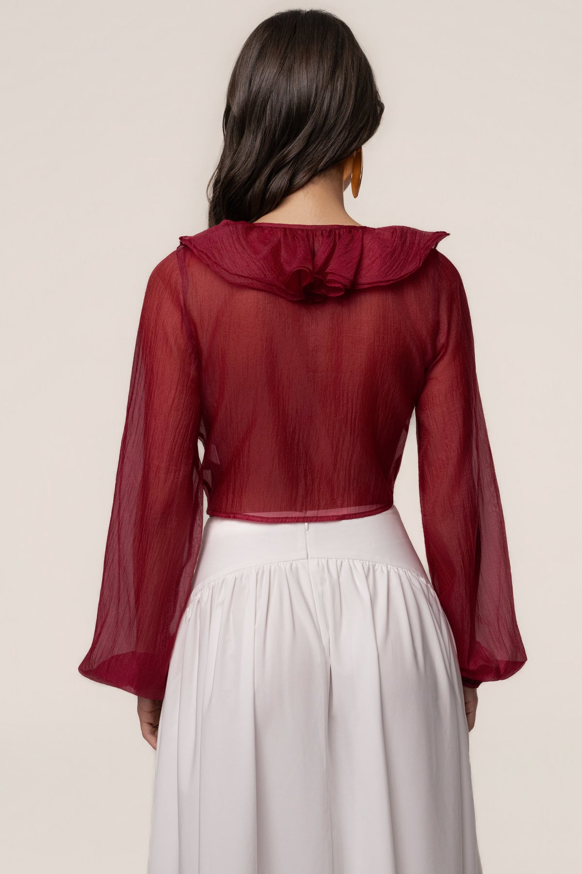 Berry Delilah Ruffled Top