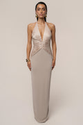 Champagne Enchanted Nights Maxi Dress