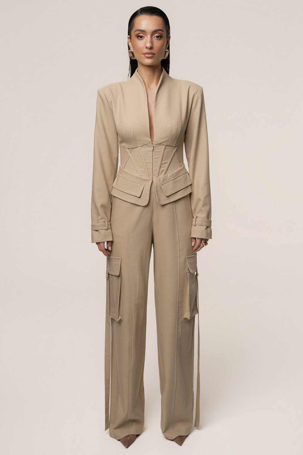 Stone Day Off Cargo Jumpsuit