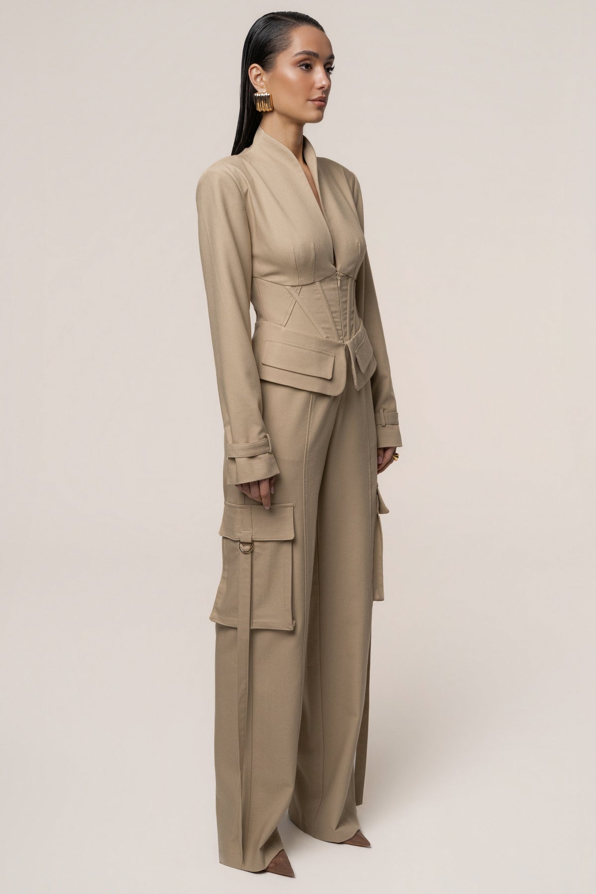 Stone Day Off Cargo Jumpsuit
