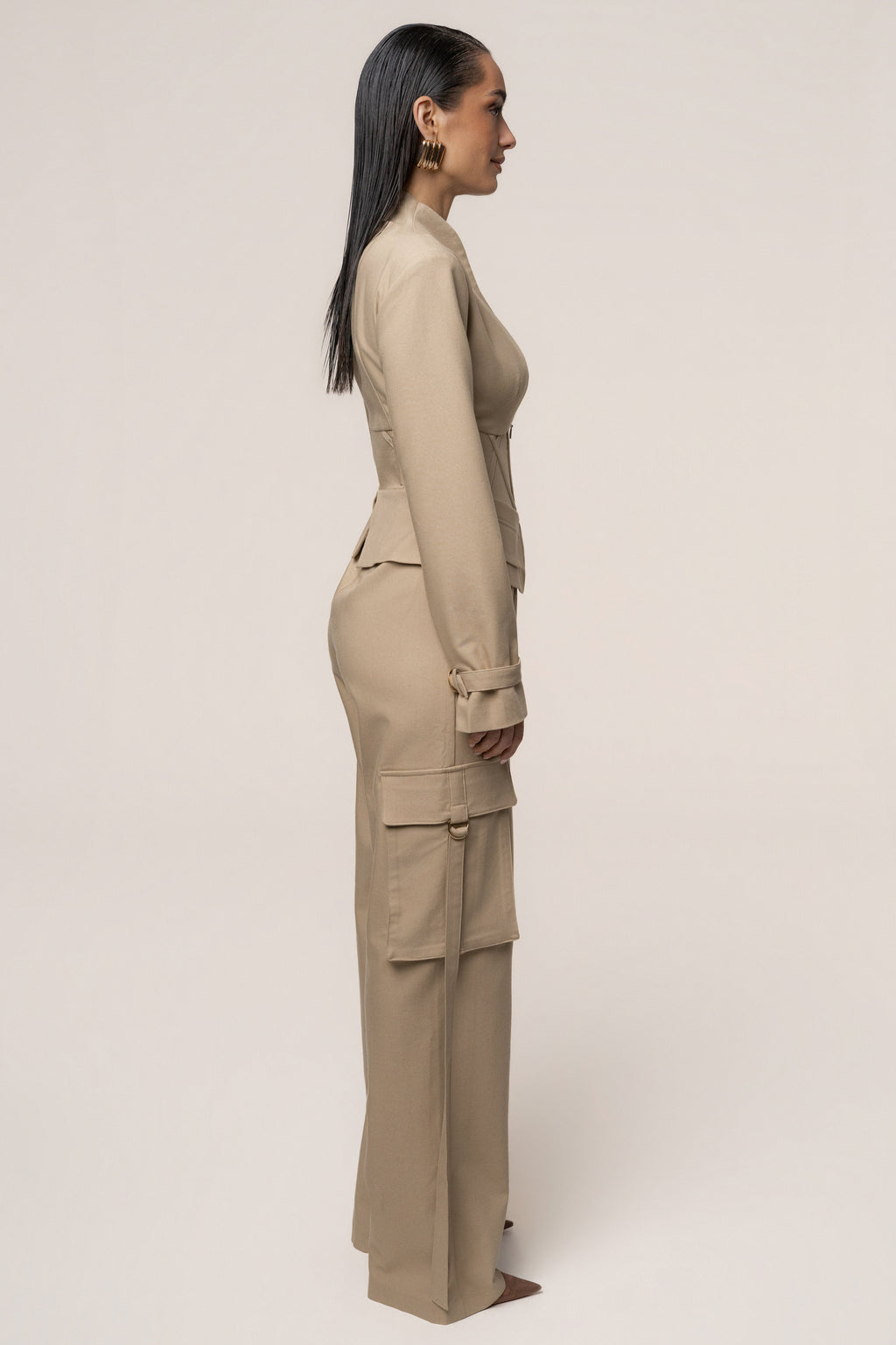 Stone Day Off Cargo Jumpsuit