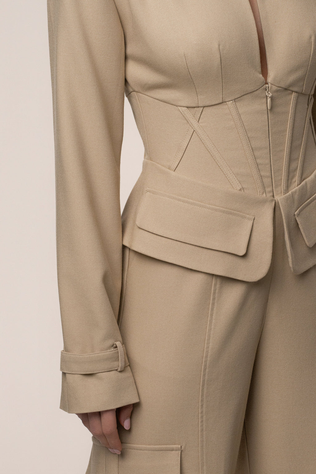 Stone Day Off Cargo Jumpsuit