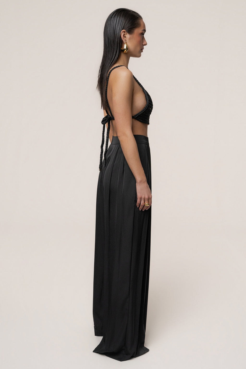 Black Sofie Braided Top