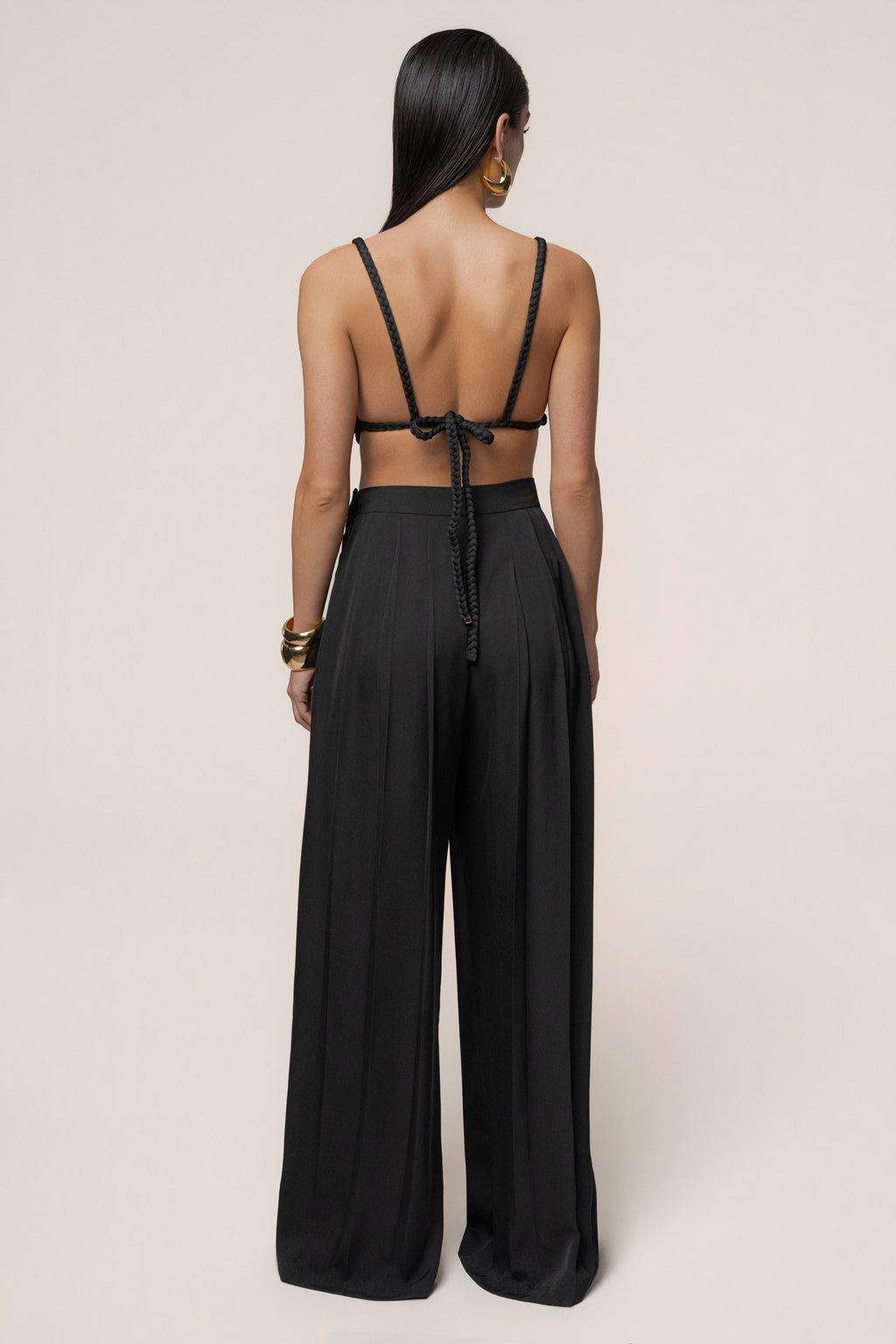 Black Sofie Braided Top