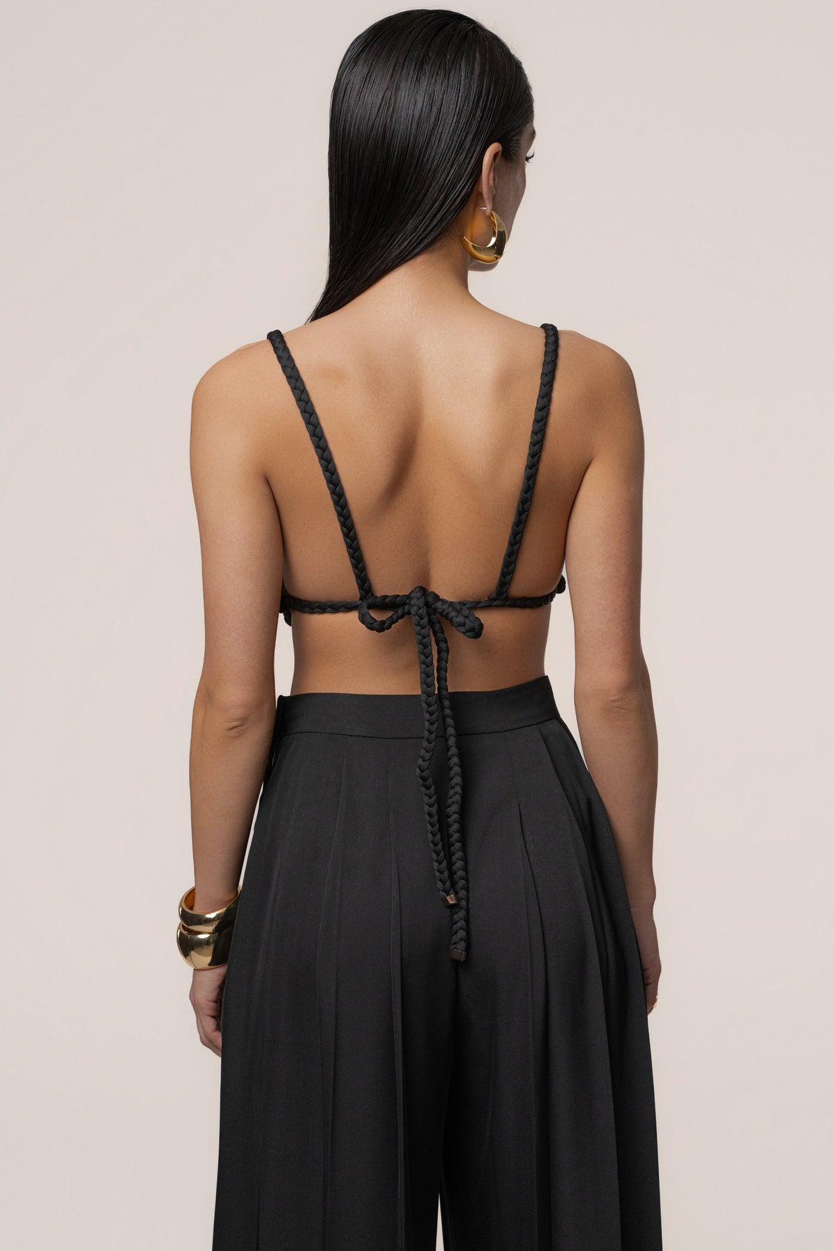 Black Sofie Braided Top