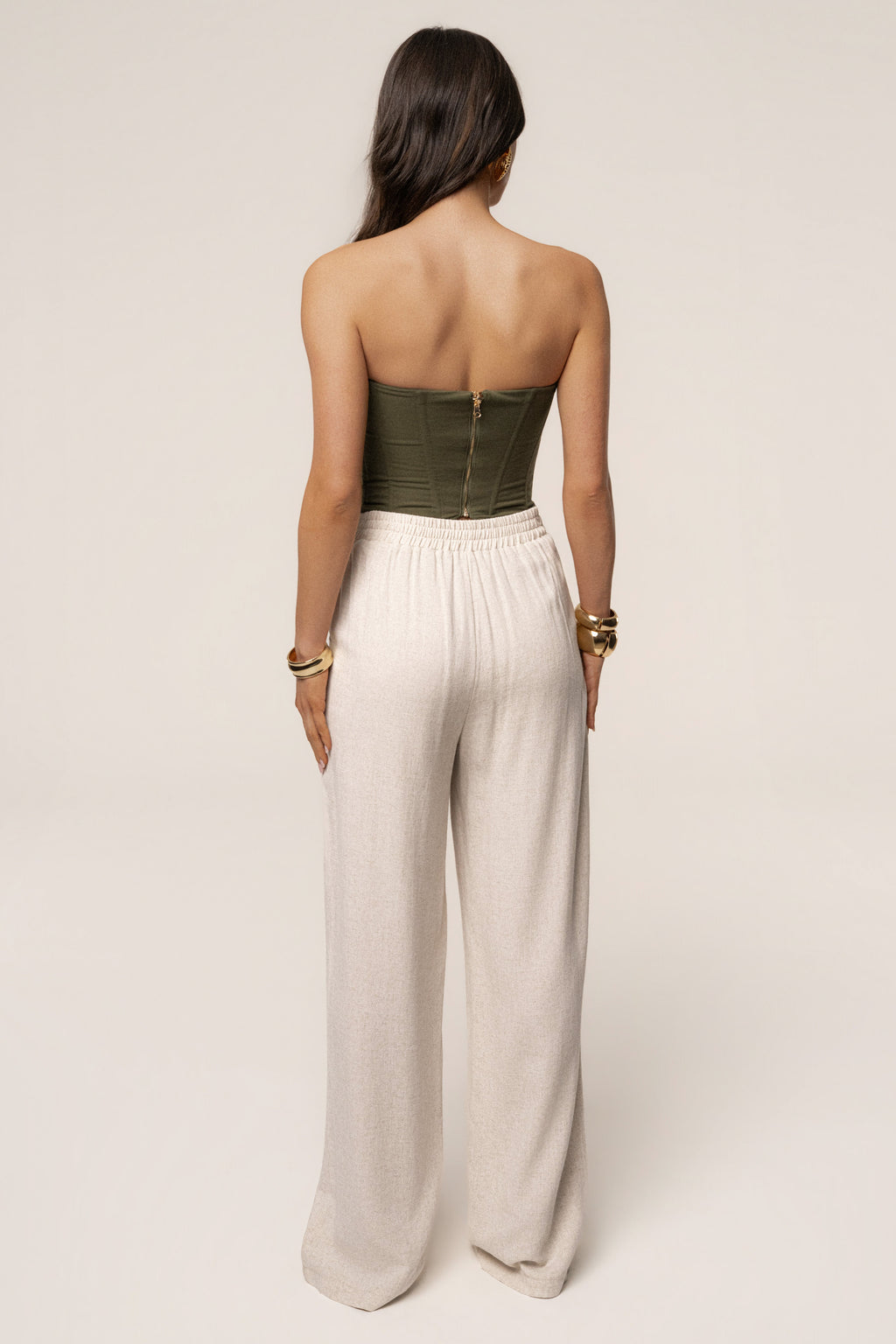 Olive Fenix Reversible Linen Corset