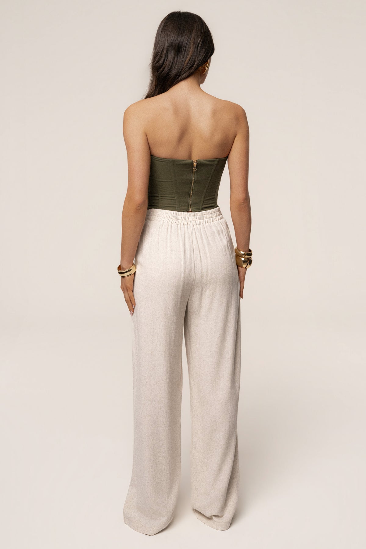 Olive Fenix Reversible Linen Corset