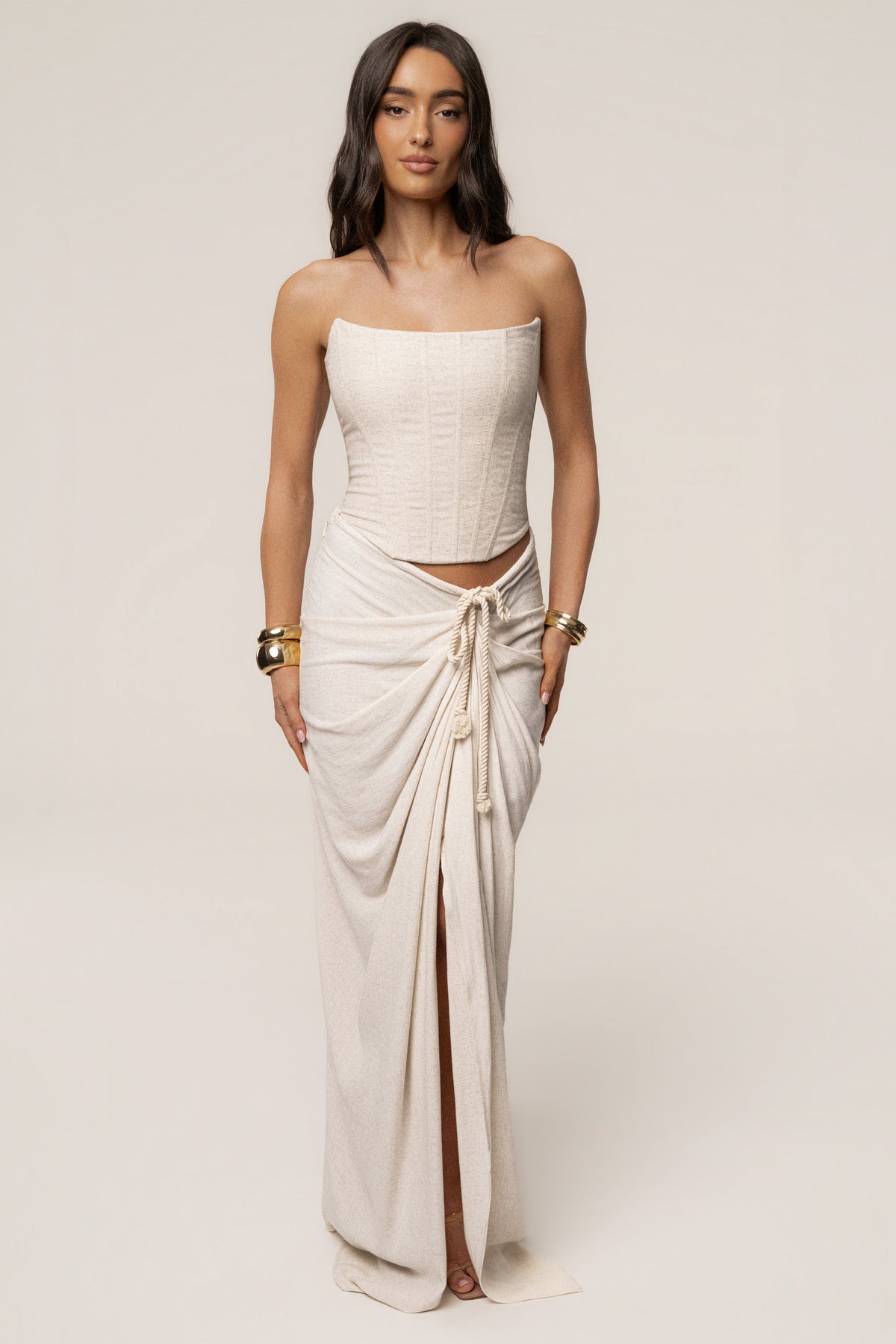 Natural Fenix Reversible Linen Corset