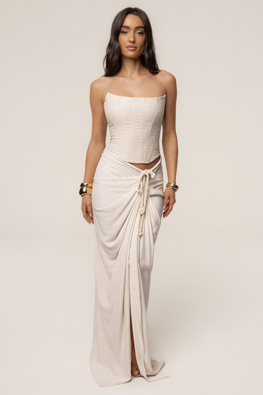 Natural Fenix Reversible Linen Corset