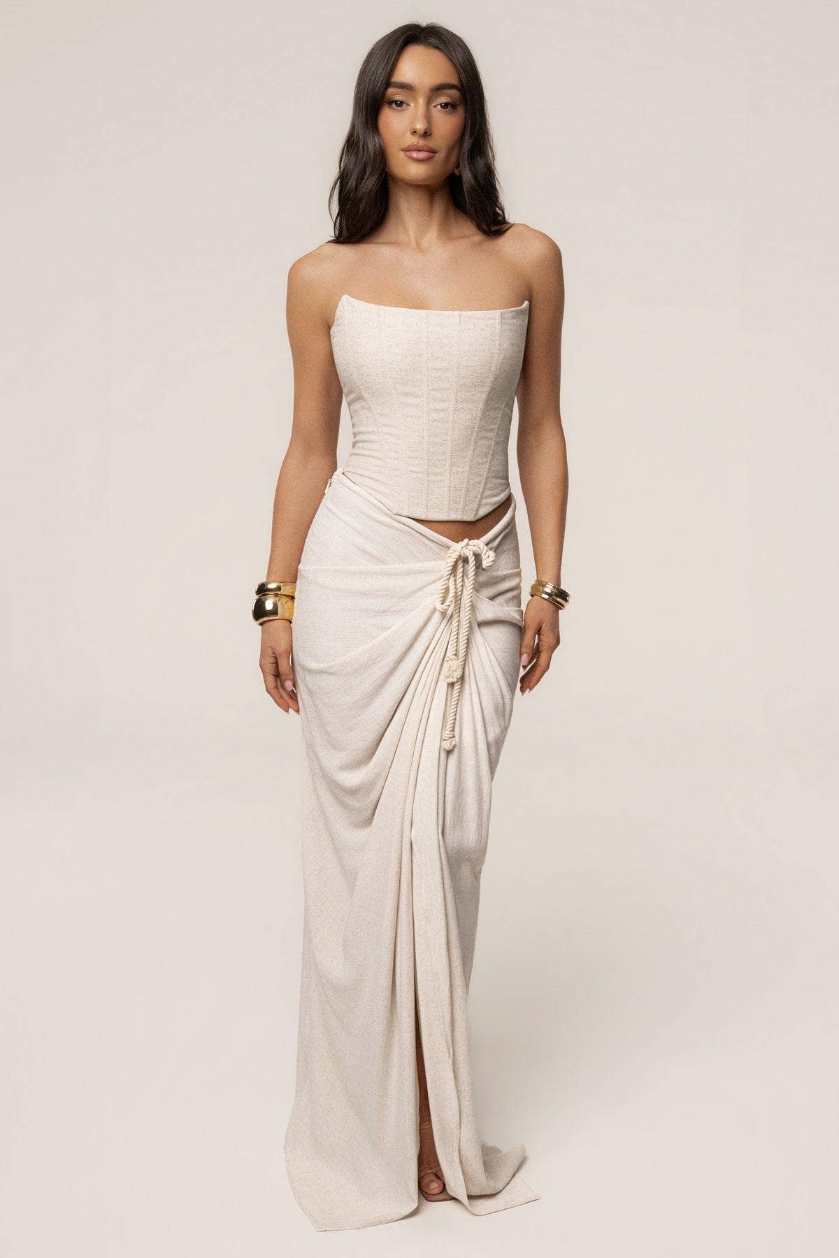 Natural Fenix Reversible Linen Corset