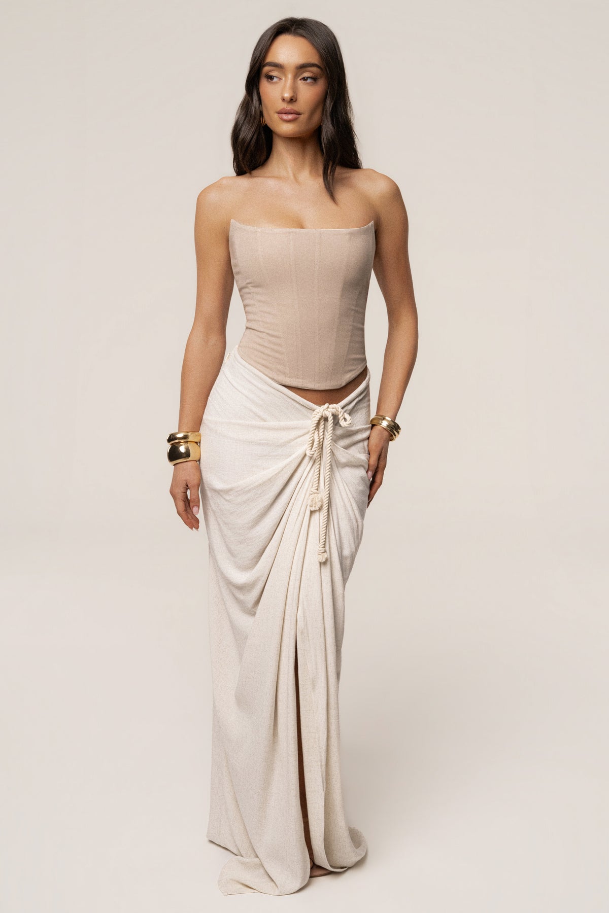 Natural Fenix Reversible Linen Corset